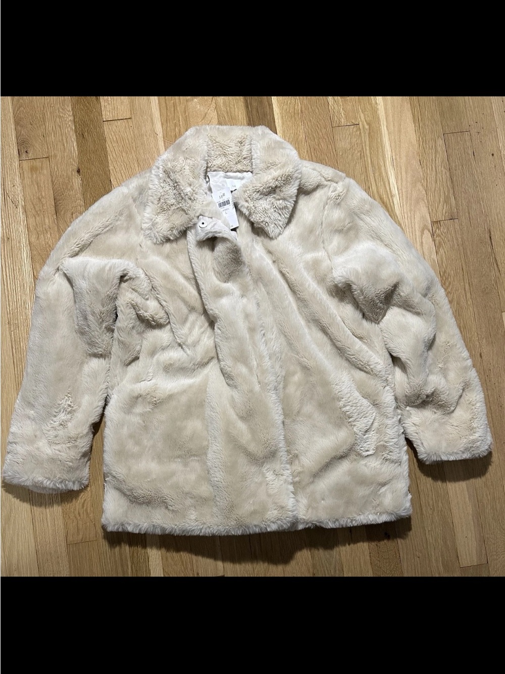 J. Jill Plush Faux-Fur Teddy Jacket in Cream